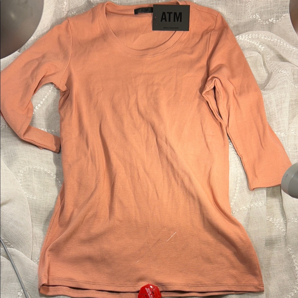 NWT ATM ribbed ballerina shirt 3/4 sleeve